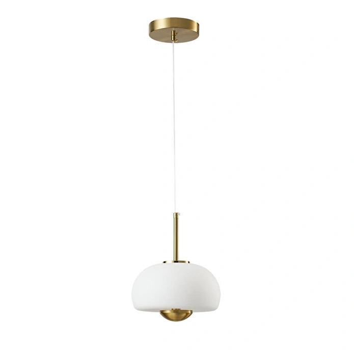 Apliqa Tres Tekli 7 Watt 3000k Eskitme Beyaz Camlı Led Sarkıt Avize