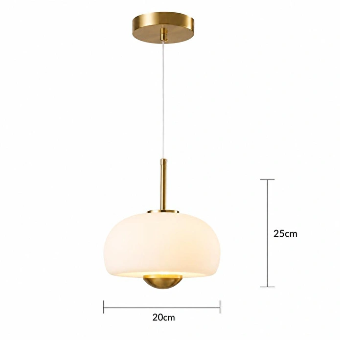 Apliqa Tres Tekli 7 Watt 3000k Eskitme Beyaz Camlı Led Sarkıt Avize