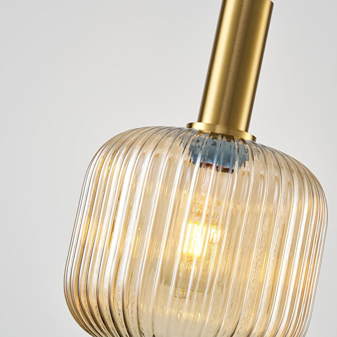 Apliqa Celia Eskitme Bal Camlı Tekli Sarkıt Avize