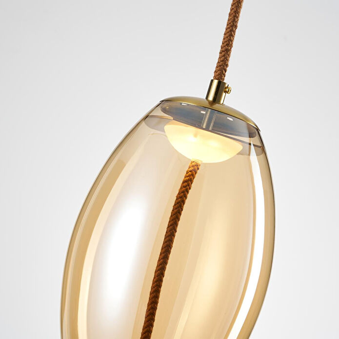 Apliqa Stone Tekli 5 Watt 3000k Eskitme Bal Camlı Led Sarkıt Avize