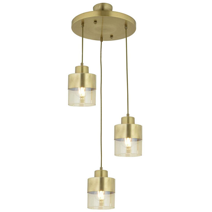 Apliqa Boris 3lü Yuvarlak Komple Eskitme Sarkıt Modern Genç Odası Mutfak Salon Avize