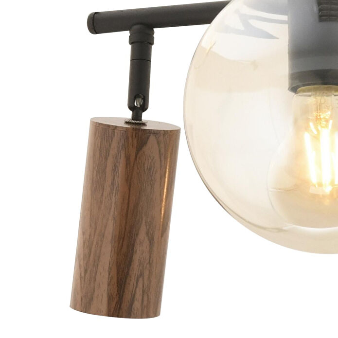 Apliqa Perla Siyah 4lü Plafonyer Modern Retro Tasarım Spot Avize