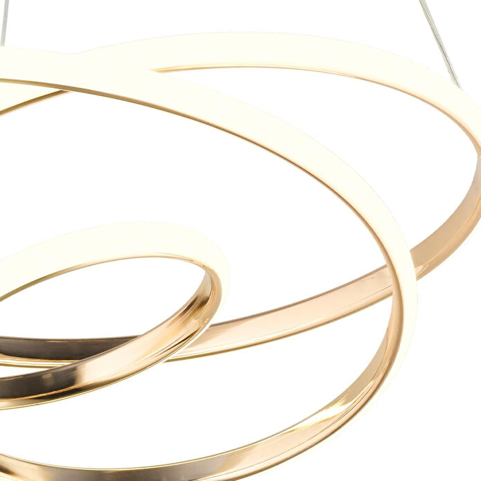 Apliqa Valter Gold 3 Renkli 75 Watt Kristal Ledli Modern Oturma Odası Salon Sarkıt Avize