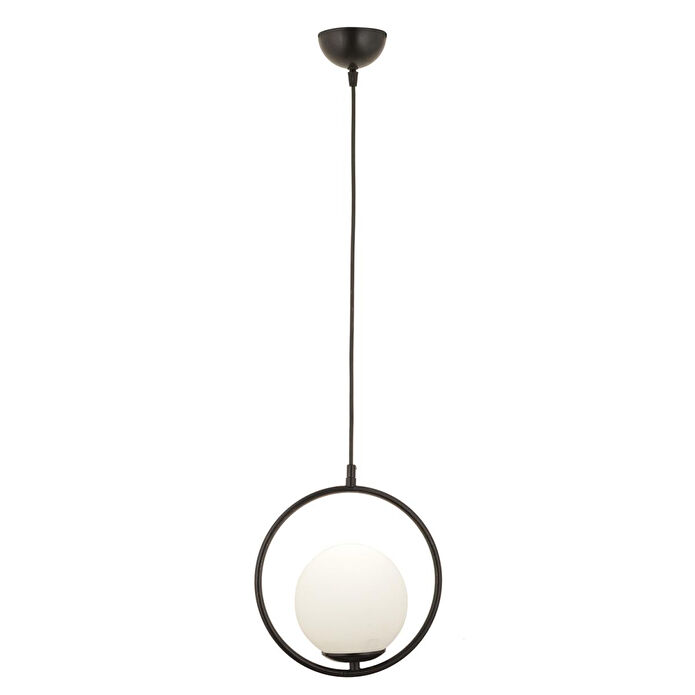 Apliqa Luis Tekli Siyah Sarkıt Beyaz Camlı Modern Sarkıt Mutfak Salon Sarkıt Avize