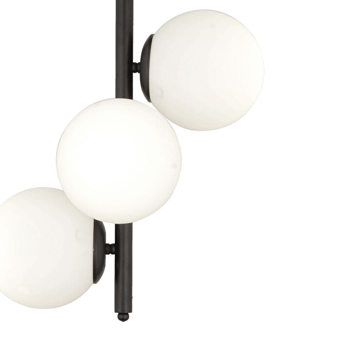 Apliqa Uzel 3lü Siyah Modern Mutfak Yatak Odası Retro Salon Avize