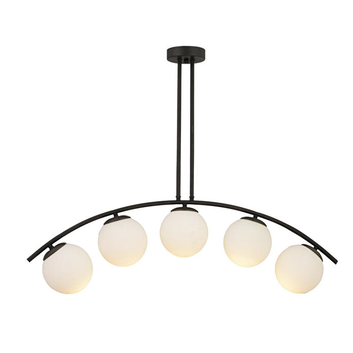 Apliqa Fralde 5li Siyah Modern Mutfak Cafe Restoran Için Uygun Retro Salon Avize