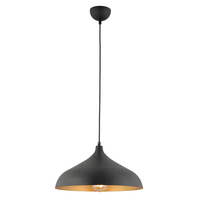 Apliqa Pera Siyah Tekli Modern Retro Sarkıt Retro Salon Avize