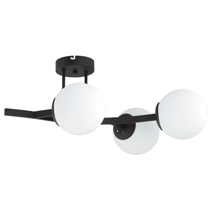 Apliqa İzem 3'lü Siyah Modern Plafonyer Genç Odası Mutfak Yatak Odası Avize