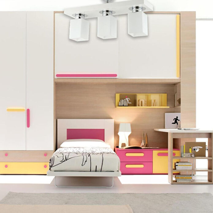 Apliqa Kare 3lü Modern Plafonyer Genç Odası Mutfakyatak Odası Avize