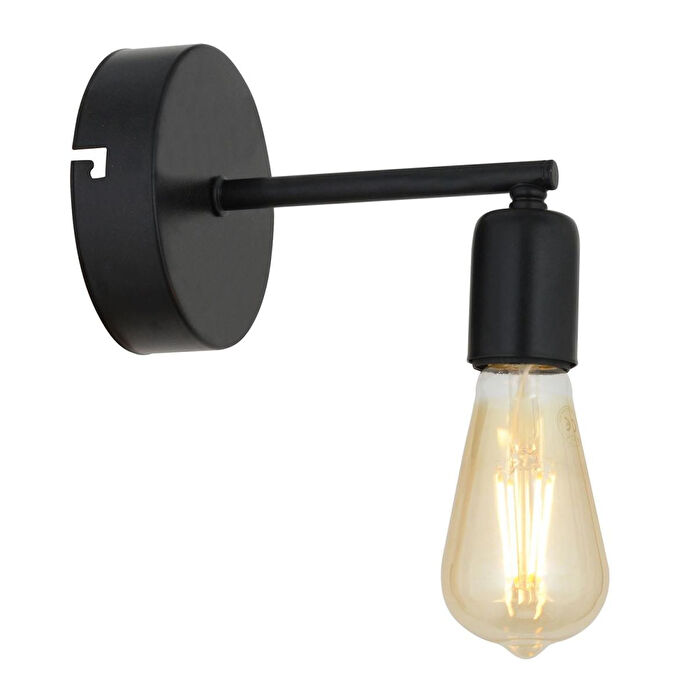 Apliqa Binay Siyah Boyalı Duvar Lambası Yatak Odası-yatak Başı-banyo Retro Aplik