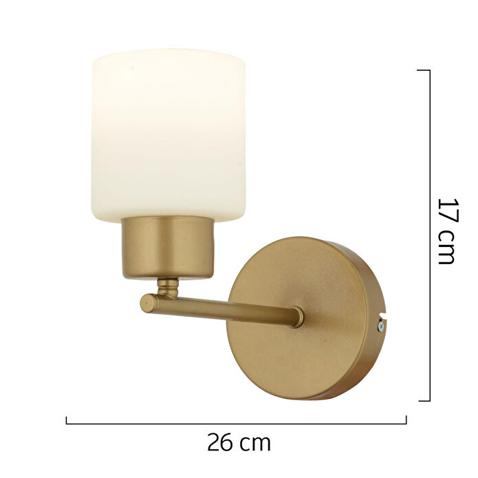 Apliqa Lima Eskitme Beyaz Cam Duvar Lambası Yatak Odası-yatak Başı-banyo İçin Modern Aplik