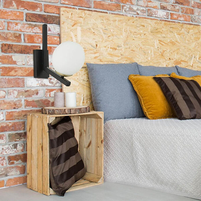 Apliqa Morgan Eskitme Siyah Duvar Lambası Yatak Odası-yatak Başı-banyo İçin Modern Aplik