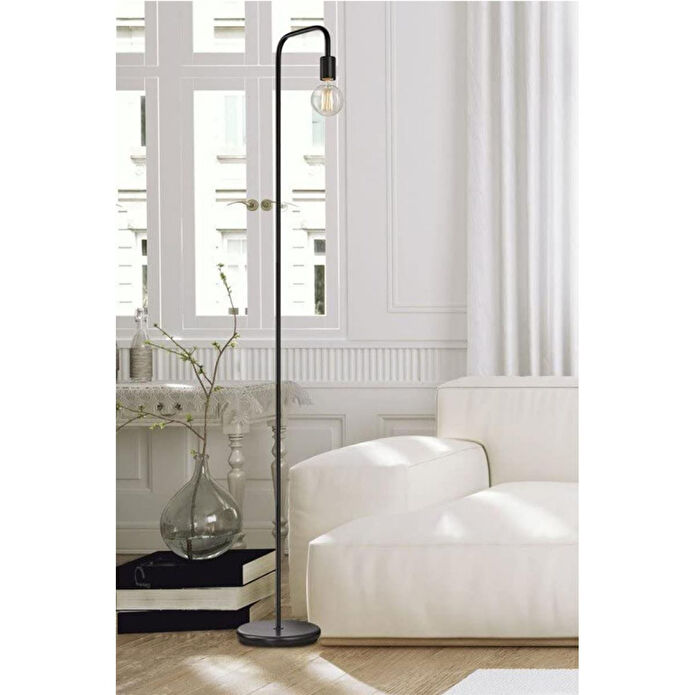 Apliqa Klara Siyah Modern Tasarım Retro Dekoratif Metal Lambader