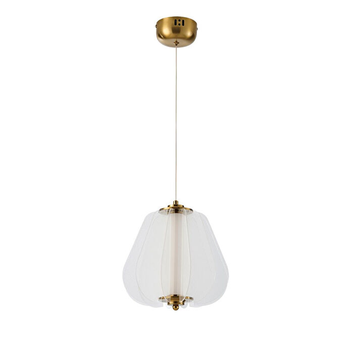 Apliqa Hopps 18 Watt 3000k Elips Bakır Tekli Led Sarkıt Avize