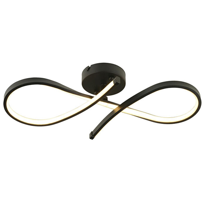 Apliqa Vetto Siyah 38 Watt Plafonyer 3 Renkli Ledli Modern Mutfak Banyo Led Salon Sarkıt Avize