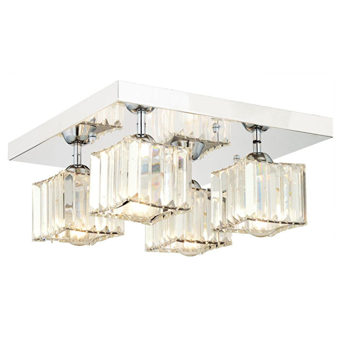 Apliqa Ri̇vi̇a 4 Lü Krom Kaplama Plafonyer Taşli Salon Avi̇ze