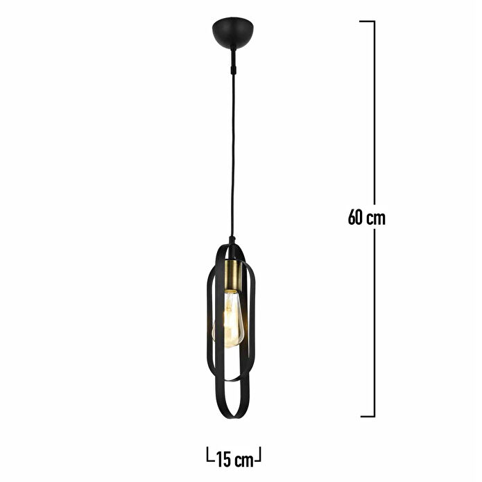 Apliqa Koza Tekli Siyah Spor Modern Retro Sarkıt Mutfak Salon Sarkıt Avize