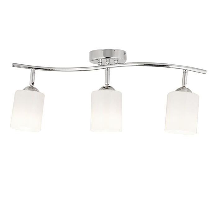 Apliqa Riley 3lü Krom Spot Bardak Camlı Modern Koridor Mutfak Salon Plafonyer Avize