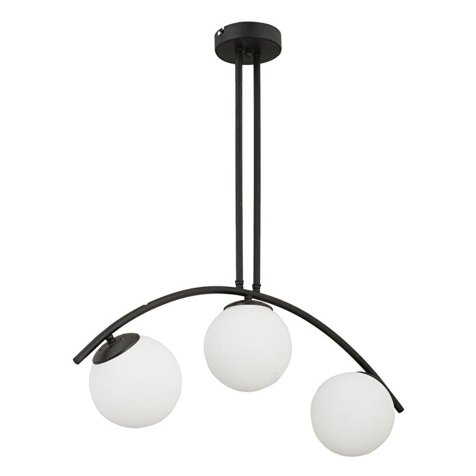 Apliqa Fralde 3lü Siyah Modern Mutfak Cafe Restoran Için Uygun Retro Salon Avize