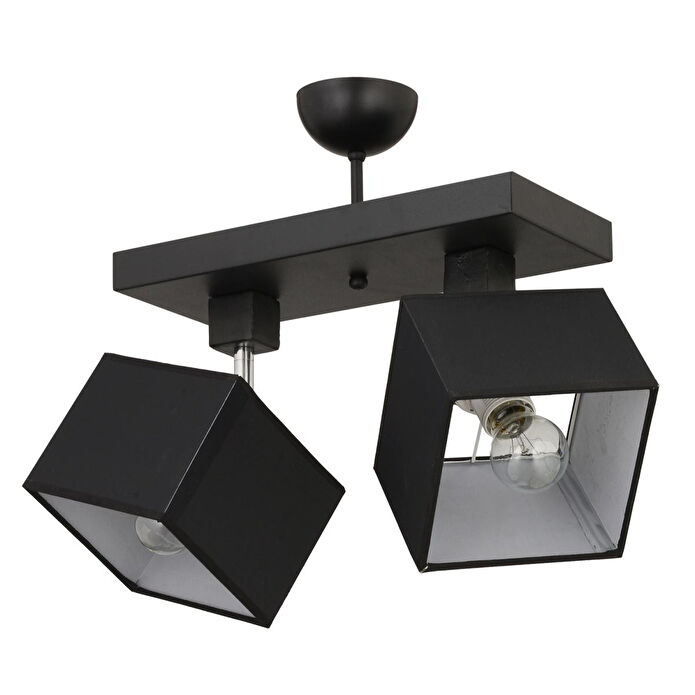 Apliqa Grande 2li Siyah Modern Koridor Mutfak Salon Plafonyer Avize