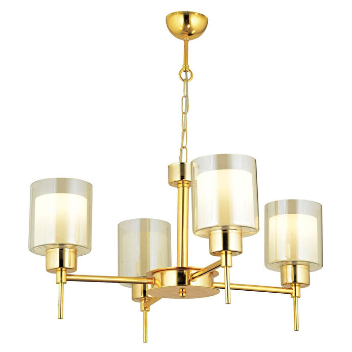 Apliqa Cemre 4 Lü Gold Modern Yatak Odası Salon Avize