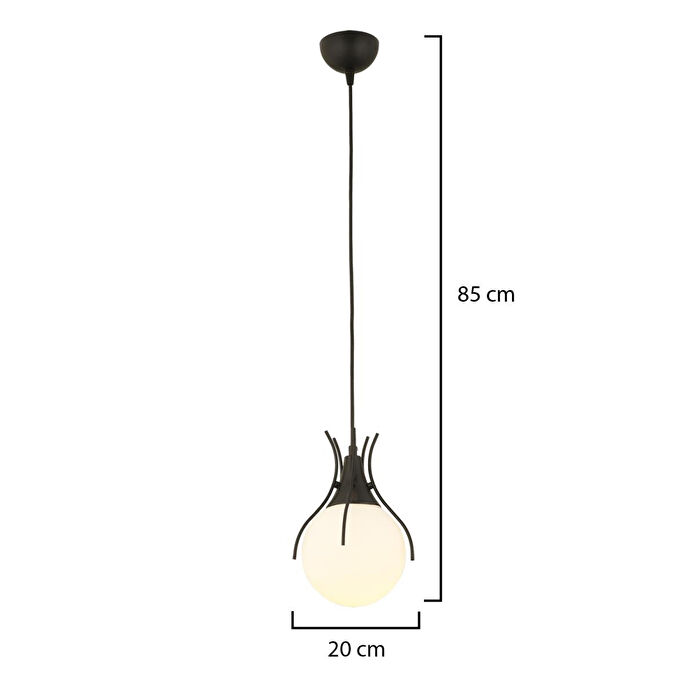 Apliqa Terra Tekli Siyah Sarkıt Modern Spor Genç Odası, Mutfak Salon Sarkıt Avize
