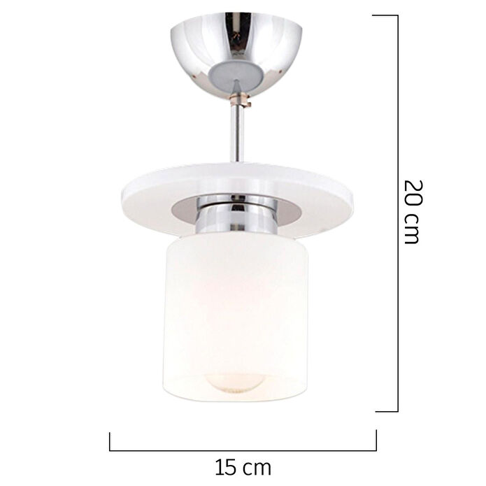 Apliqa Atlas Tekli Beyaz Yuvarlak Modern Genç Odası Mutfak- Banyo Mutfak Salon Spot Avize