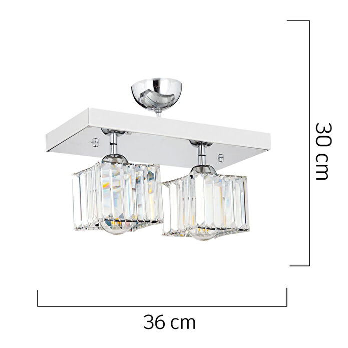 Apliqa Ri̇vi̇a 2 Li̇ Krom Kaplama Plafonyer Taşli Salon Avi̇ze