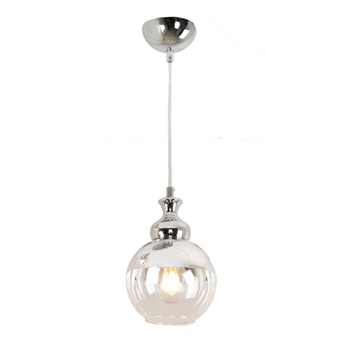 Apliqa Leon Tekli Krom Sarkıt Salon Avize Çap:15cm