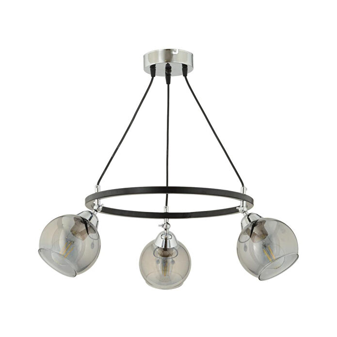 Apliqa Flora 3 Lü Krom Detaylı Modern Koridor Mutfak Salon Avize