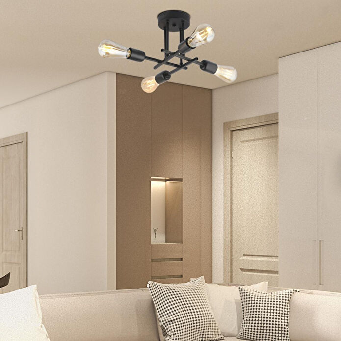 Apliqa Glam 4 Lü Modern Plafonyer Genç Odası Mutfak Yatak Odası Avize