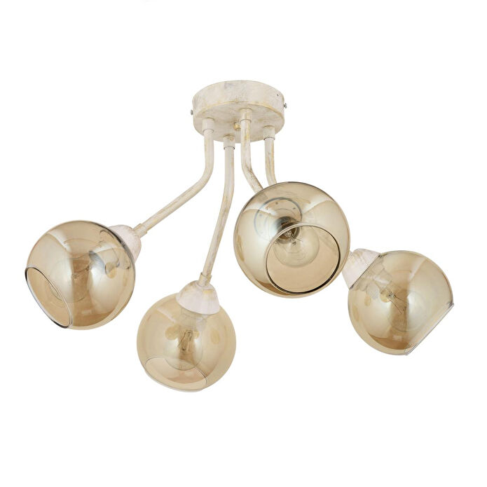 Apliqa David 4lü Beyaz Silme Bal Camlı Modern Genç Odası Mutfaksalon Avize