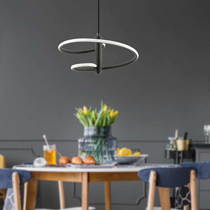 Apliqa Paros Sarkıt 39 Watt Sarkıt 3 Renkli Ledli Modern Mutfak Banyo Led Salon Sarkıt Avize