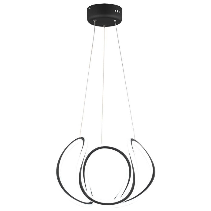 Apliqa Pietra Siyah Sarkıt 56 Watt Sarkıt 3 Renkli Ledli Modern Mutfak Banyo Led Salon Sarkıt Avize