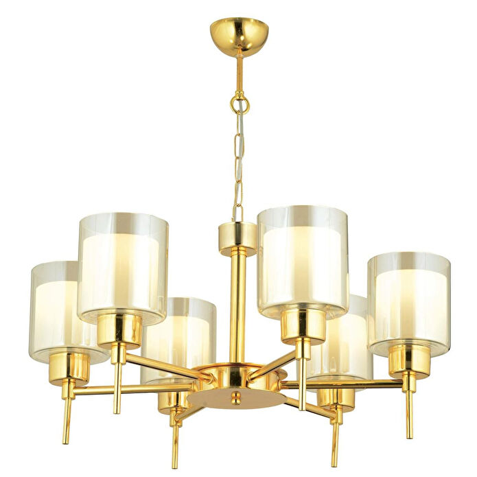 Apliqa Cemre 6 Lı Gold Modern Yatak Odası Salon Avize