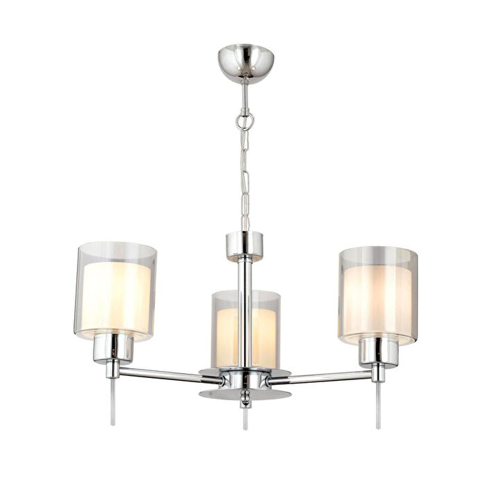 Apliqa Goldie 3 Lü Krom Kaplama Modern Sarkıt Mutfak Salon Avize