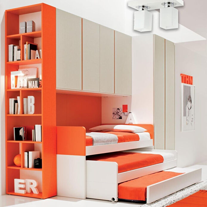 Apliqa Kare 2li Modern Plafonyer Genç Odası Mutfakyatak Odası Avize