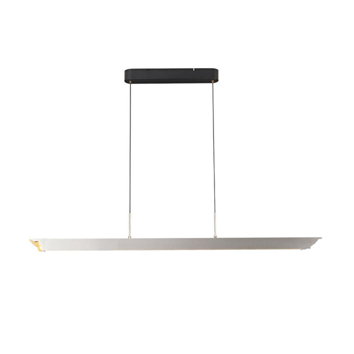 Apliqa Late Gri Sıralı Yemek Masası Üstü 30 Watt Modern Sarkıt Salon Led Avize