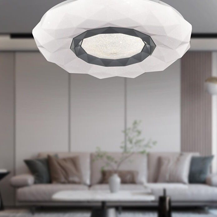 Apliqa Paris Tekli Beyaz 3 Renkli 61 Watt Ledli Modern Oturma Odası, Koridor, Salon Led Avize