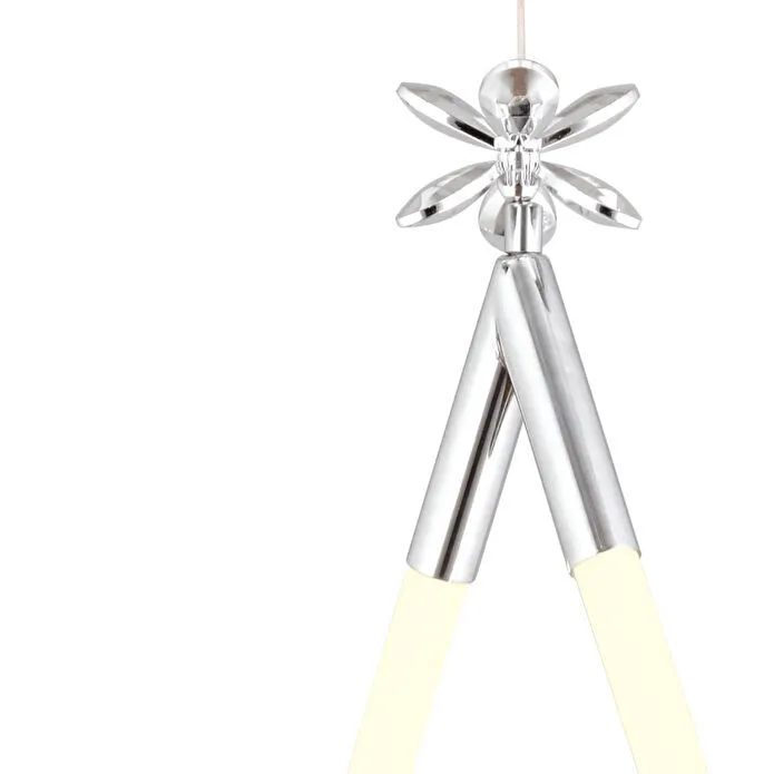 Apliqa Vojens Tekli Krom Ledli 11 Watt Kelebek Detaylı Modern Koridor, Yatak Odası Salon Sarkıt Led Avize