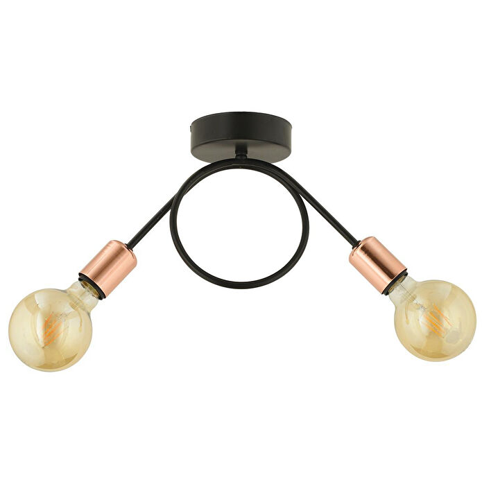 Apliqa Zeyrek 2 Li Bakır Sarkıt Modern Spor Genç Odası Salon Avize