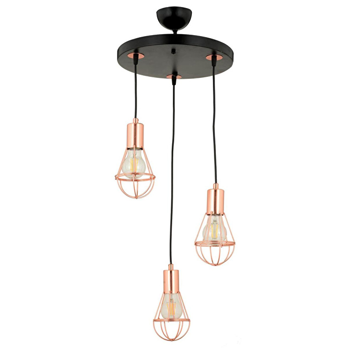 Apliqa Ci̇ri̇ 3 Lü Yuvarlak Bakir Kaplama Tel Sarkit Modern Avi̇ze