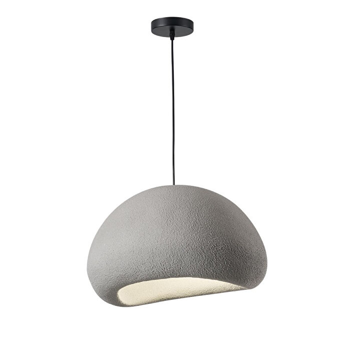 Apliqa Tretan Büyük Gri Beton Modern Sarkıt Oturma Odası Salon Sarkıt Avize