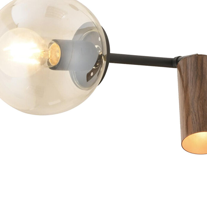 Apliqa Alkan Siyah 4lü Sarkıt Modern Retro Tasarım Spot Avize