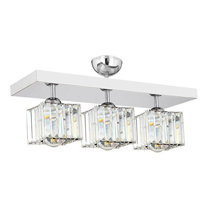 Apliqa Ri̇vi̇a 3 Lü Krom Kaplama Plafonyer Taşli Salon Avi̇ze