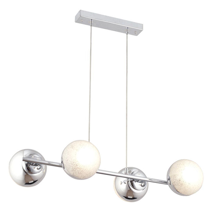 Apliqa Berca 4lü Krom Avi̇ze Modern Mutfak Yemek Masası Üstü Yatak Odası Salon Avize