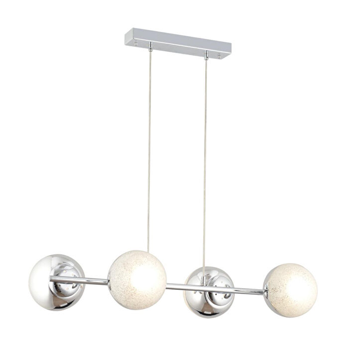 Apliqa Berca 4lü Krom Avi̇ze Modern Mutfak Yemek Masası Üstü Yatak Odası Salon Avize