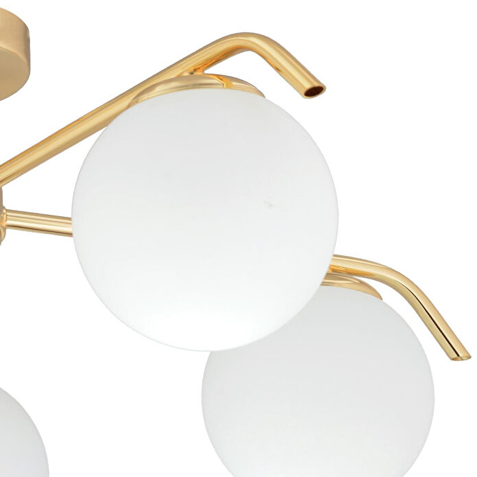 Apliqa Diaspor 5li Yuvarlak Gold Modern Sarkıt Genç Odası Yatak Odası Retro Salon Avize