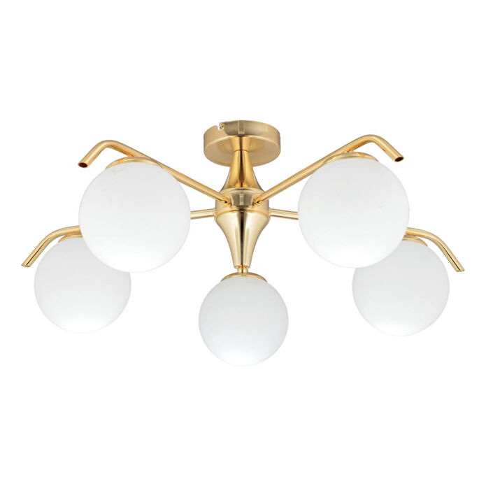 Apliqa Diaspor 5li Yuvarlak Gold Modern Sarkıt Genç Odası Yatak Odası Retro Salon Avize