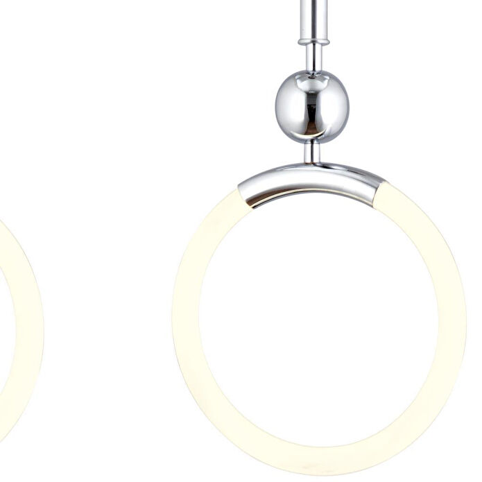 Apliqa Struer 3'lü Sıralı Krom Ledli 66 Watt Modern Koridor, Yatak Odası Salon Sarkıt Led Avize